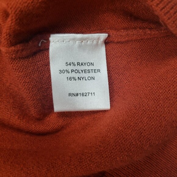 Love Ellie Womens Size Medium Criss Cross Back V-Neck Sweater Fall Rust Knit Top - Picture 6 of 11